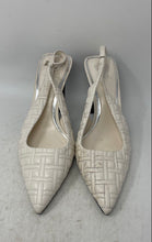 Load image into Gallery viewer, Vince Camuto Womens Baneet White Black Quilted High Slingback Heels Size 11 M
