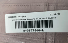 Load image into Gallery viewer, Juicy Couture Womens Pink Gold Credit Card Slots Trifold Wallet
