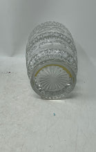 Load image into Gallery viewer, Clear Crystal Diamond Cut Glass Round Edge Tabletop Decorative Vase
