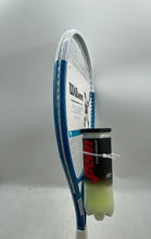 Load image into Gallery viewer, Wilson Ultra Power XL 112 White Blue Tennis Racket And Tennis Balls Player Set
