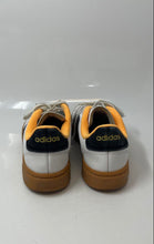 Load image into Gallery viewer, Adidas Mens Grand Court Alpha White Black Yellow Leather Sneaker Shoes Size 7.5
