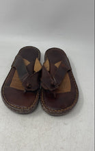 Load image into Gallery viewer, Born Womens Brown Leather Open Toe Slip-On Thong Sandals Size 7
