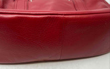 Load image into Gallery viewer, Calvin Klein Womens Red Leather Inner Pocket Double Handle Shoulder Purse
