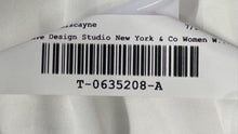 Load image into Gallery viewer, 7th Avenue Design Studio New York &amp; Co Womens White Split Neck Blouse Top Size M
