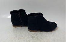 Load image into Gallery viewer, Cat &amp; Jack Girls Black Suede Side Zip Round Toe Ankle Boots Size 10
