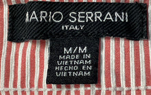 Load image into Gallery viewer, Mario Serrani Womens Red White Striped Flat Front Pockets Capri Pants Size M
