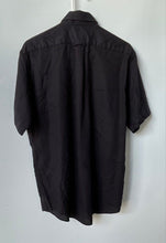 Load image into Gallery viewer, Lacoste Mens Black Cotton Short Sleeve Collared Button-Up Shirt Size 40
