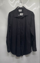 Load image into Gallery viewer, Calvin Klein Mens Black Cotton Slim Fit Long Sleeve Collared Dress Shirt Size XL
