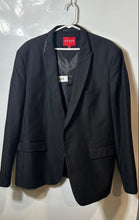 Load image into Gallery viewer, Guess Mens Black Long Sleeve Pockets Peak Lapel Two-Button Blazer Size XXL
