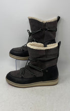 Load image into Gallery viewer, White Mountain Womens Topaz Gray Black Leather Side Zip Snow Boots Size 9.5M
