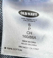 Load image into Gallery viewer, Old Navy Womens Blue Cotton Long Sleeve Collared Button Front Denim Jacket Sz S
