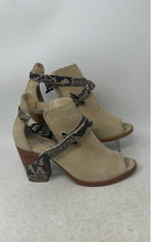Load image into Gallery viewer, Ariat Womens Cream Brown Leather Peep Toe Block Heel Ankle Booties Size 7.5 B
