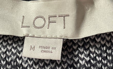 Load image into Gallery viewer, Loft Womens Black Gray Dalmatian Heart Print Pullover Sweater Size Medium
