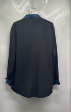 Load image into Gallery viewer, Barry.Wang Mens Black Blue Long Sleeve Collared Button-Up Shirt Size XL
