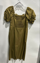 Load image into Gallery viewer, Zara Womens Green Balloon Sleeve Off The Shoulder Pencil Dress Size M With Tag
