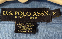 Load image into Gallery viewer, U.S Polo Assn Mens Blue Short Sleeve Collared Golf Polo Shirt Size Medium
