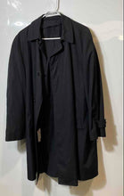 Load image into Gallery viewer, London Fog Mens Black Long Sleeve Pockets Trench Coat Size 40 Short
