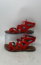 Load image into Gallery viewer, Sam Edelman Womens Gemma Orange Leather Open Toe Gladiator Sandals Size 6M
