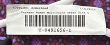 Load image into Gallery viewer, Express Womens Multicolor Printed Spaghetti Strap Blouson Dress Size Small
