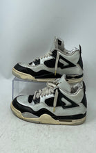 Load image into Gallery viewer, Nike Kids Air Jordan 4 Retro FZ8585-070 Black Gray Lace-Up Sneaker Shoes Size 5Y
