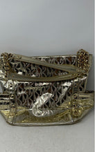Load image into Gallery viewer, Michael Kors Womens Gold Signature Print Double Handle Large Shoulder Bag
