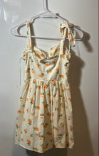 Load image into Gallery viewer, Zara Womens Light Yellow Orange Print Sweetheart Neck Short Mini Dress Size XS
