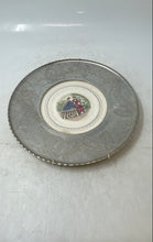 Load image into Gallery viewer, Farberware Silver-Tone Wrought Hammered Victorian Couple Ceramic Collector Plate

