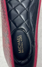 Load image into Gallery viewer, Michael Kors Womens Alice Red Animal Print Leather Ballet Flats Size 7.5M
