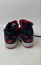 Load image into Gallery viewer, Nike Kids Court Borough Mid 2 Black Red Leather Lace-Up Sneaker Shoes Size 7Y
