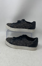 Load image into Gallery viewer, Coach Womens Paddy Black Gray Signature Print Platform Sneaker Shoes Size 8 B
