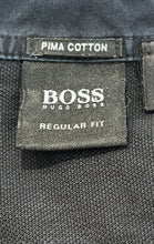 Load image into Gallery viewer, Hugo Boss Mens Black Pima Cotton Long Sleeve Regular Fit Polo Shirt Size M
