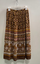 Load image into Gallery viewer, Alfred Dunner Womens Brown Printed Pleated Elastic Waist A-Line Skirt Size 10P
