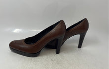 Load image into Gallery viewer, Stuart Weitzman Womens Brown Slip-On Block Platform Pump Heels Size 8.5

