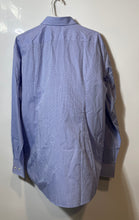 Load image into Gallery viewer, Hugo Boss Mens Blue Check Cotton Sharp Fit Long Sleeve Collared Dress Shirt 17
