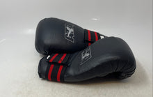 Load image into Gallery viewer, ATA Black Red Adjustable Wrist Strap Martial Arts Sparring Gloves Size Medium

