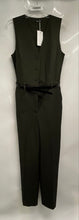 Load image into Gallery viewer, MNG Womens Green Striped Sleeveless V-Neck One-Piece Jumpsuit Size M With Tag
