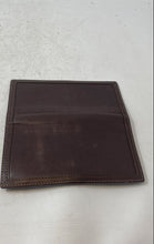 Load image into Gallery viewer, Coach Womens Hampton Brown Signature Print Canvas Checkbook Cover Wallet
