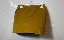 Load image into Gallery viewer, Forever 21 Womens Mustard Yellow Two Pockets Front Snap Short A-Line Skirt Sz L
