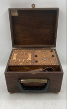 Load image into Gallery viewer, Vintage Brown Wooden Electric Shock Machine Electrotherapy Device Non Functional

