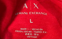 Load image into Gallery viewer, Armani Exchange Womens Red Short Sleeve V-Neck Regular Fit Graphic T-Shirt Sz L
