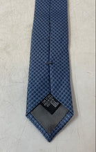 Load image into Gallery viewer, Emporio Armani Mens Blue Geometric Print Silk Keeper Loop Pointed Tie With Tag
