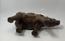 Load image into Gallery viewer, Wood Mid-Century Modern Decorative Safari Rhinoceros Figurine Sculpture
