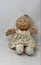 Load image into Gallery viewer, Cabbage Patch Kids Plush Blonde Hair Blue Eyes Floral Dress Toy Doll
