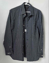 Load image into Gallery viewer, Banana Republic Mens Black White Plaid Athletic Fit Button-Up Shirt Size M
