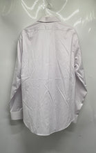 Load image into Gallery viewer, Calvin Klein Mens White And Purple Long Sleeve Slim Fit Dress Shirt Size XL 17
