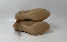 Load image into Gallery viewer, Marc Fisher Womens Shimmee Beige Suede Peep Toe Ankle Booties Size 8.5M
