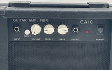 Load image into Gallery viewer, GA10 Black Portable 10 Watt Solid State Guitar Amplifier Untested
