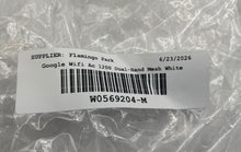 Load image into Gallery viewer, Google AC1304 White Dual Band AC1200 Networking Wi-Fi Mesh Router Not Tested
