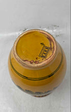 Load image into Gallery viewer, Pottery Barn Yellow Brown Floral Round Edge Home Decorative Vase

