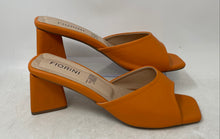 Load image into Gallery viewer, Fiorini Womens Orange Open Toe Block Heel Slip-On Mule Sandals Size 9
